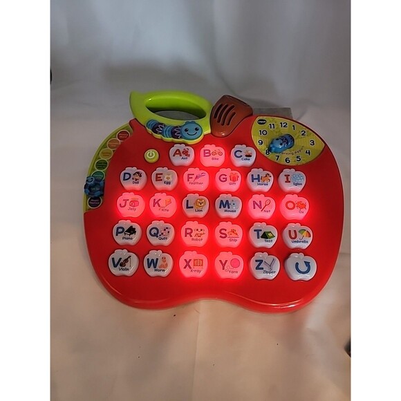 VTech Alphabet Red Apple ABC Learning Toy Preschool Letters Music & Lights Works - Picture 2 of 16